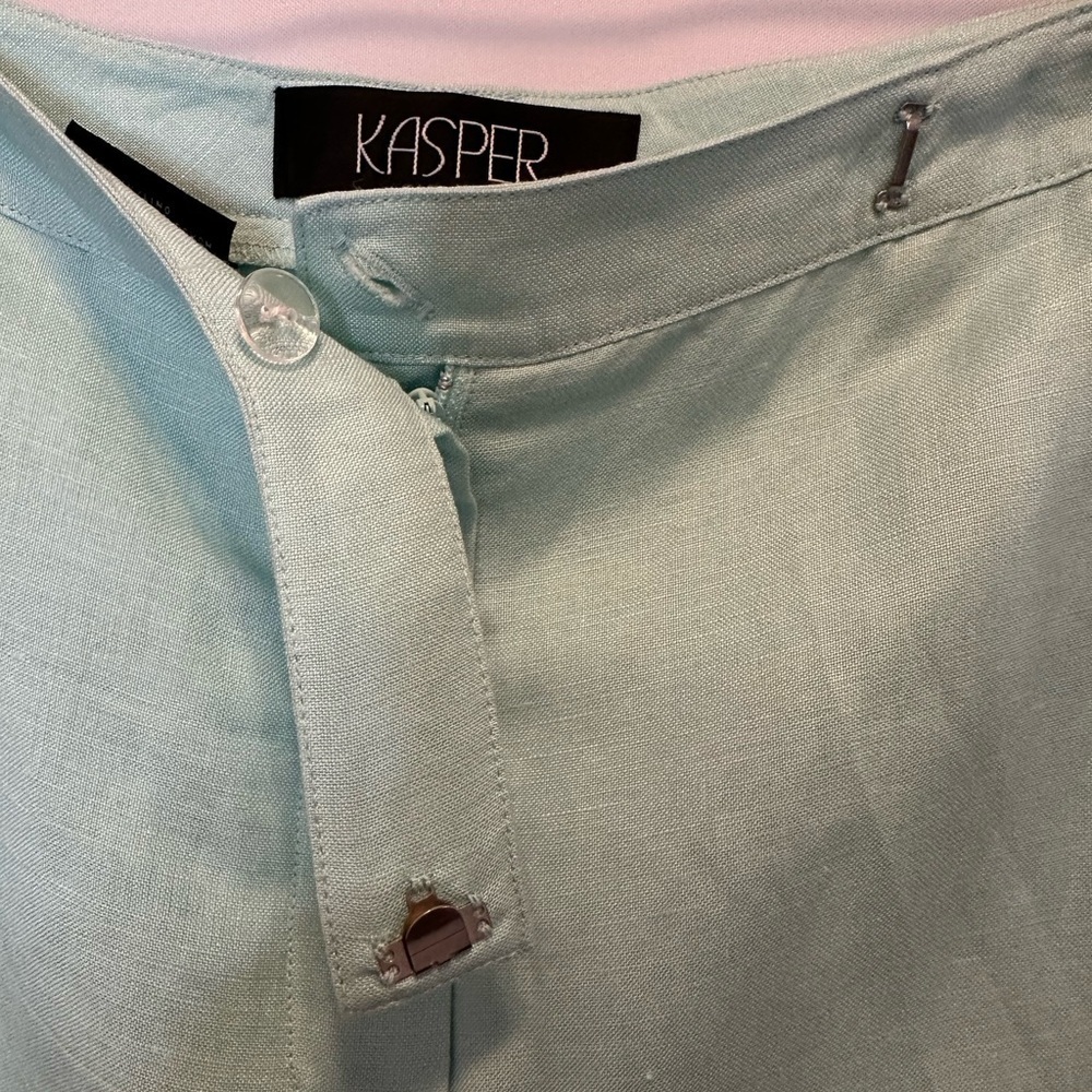 Kasper 55%Linen Blend 45% Rayon Dress Pants Workwear Straight Leg Lined Size 6